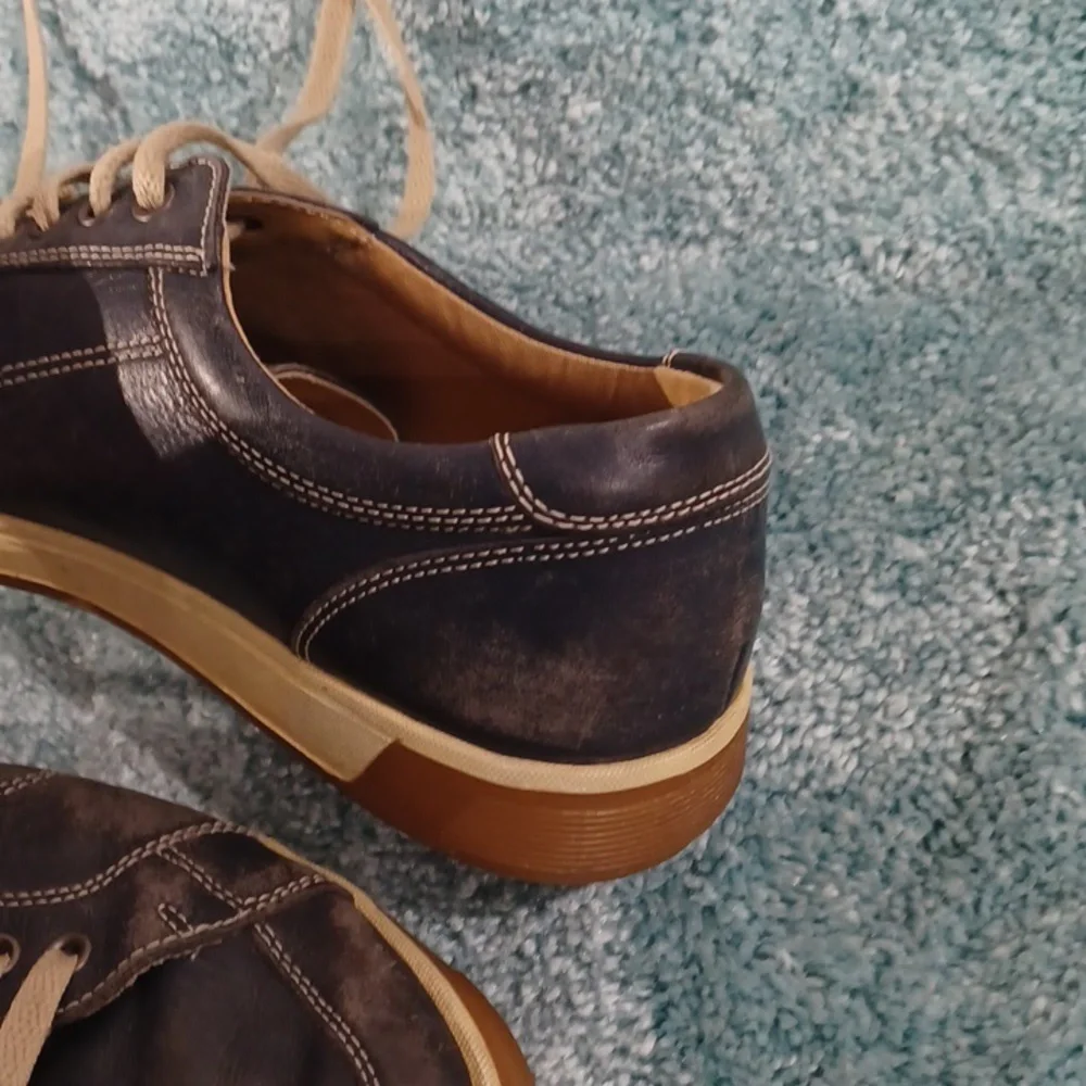 COLE HAAN Men's Blue Leather Sneakers size 9 M - Picture 5 of 16